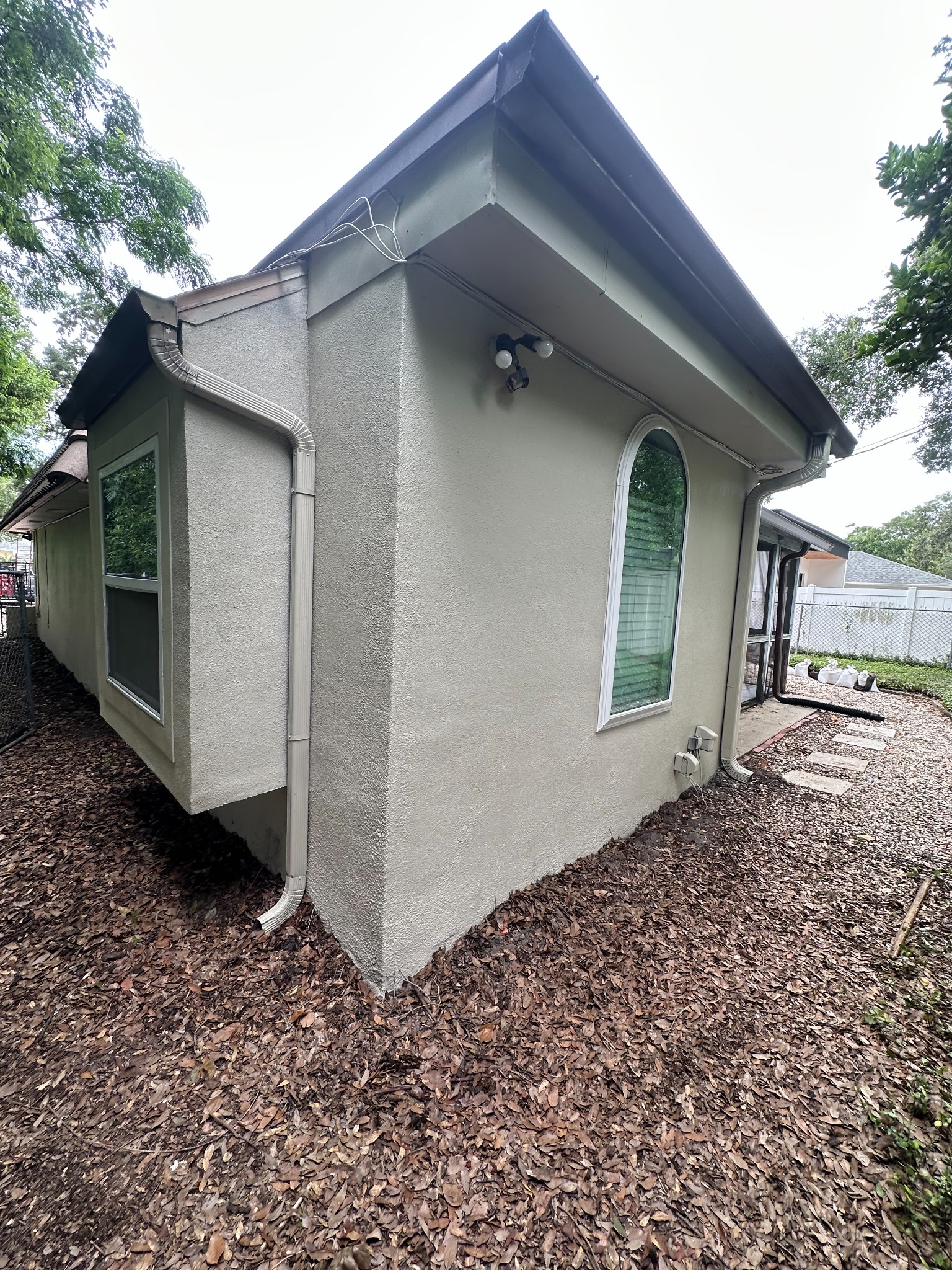 Freshly painted side of home