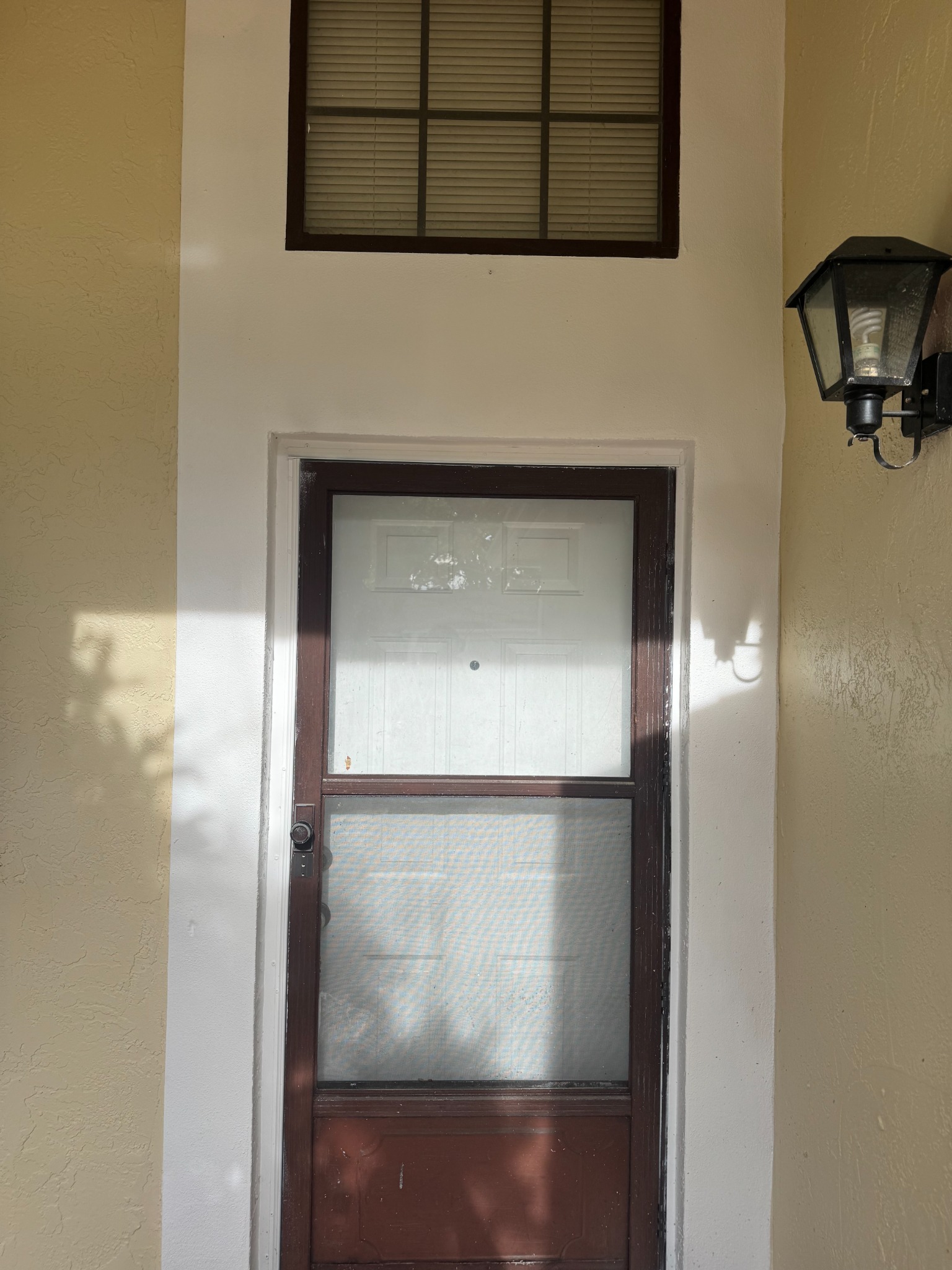 Freshly painted entry details